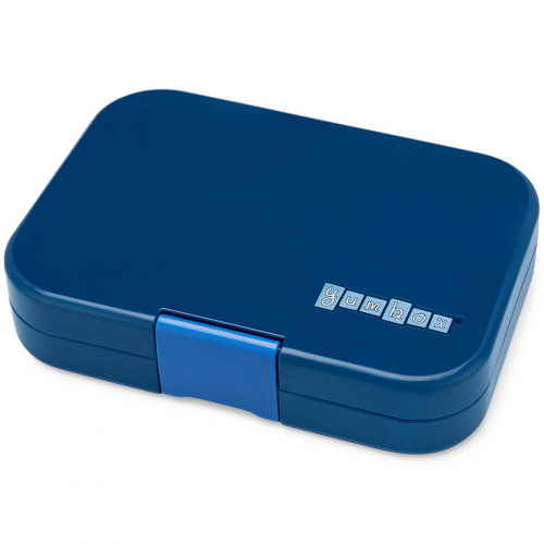 yumbox panino broodtrommel 4 vakken - monte carlo blue - shark