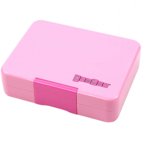 yumbox snack lunchdoosje 3 vakken - power pink - rainbow