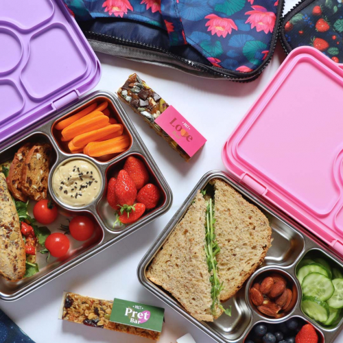 yumbox rvs bento broodtrommel 4 vakken - lavande paars