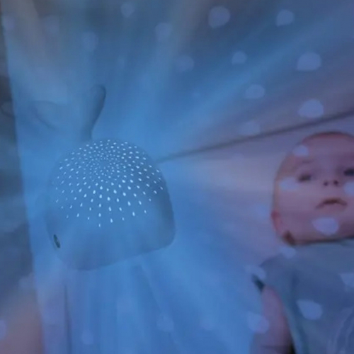 zazu muziekdoos en lichtprojector wally - paars
