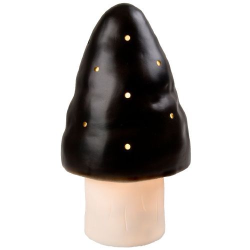heico lamp paddenstoel zwart - 28 cm