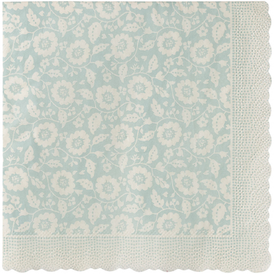 maileg servetten bloemen - mint - 20st