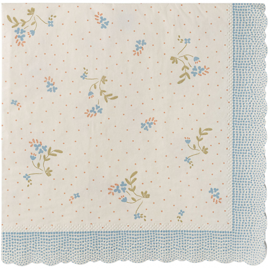 maileg servetten bae - blue - 20st
