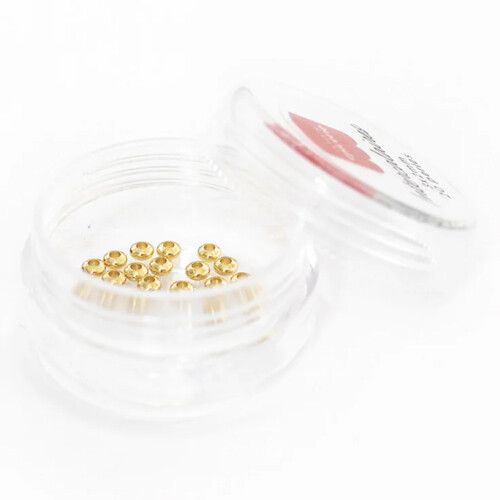la petite épicerie kralendoosje met 20 heishi kralenverdelers - 3 mm - goud
