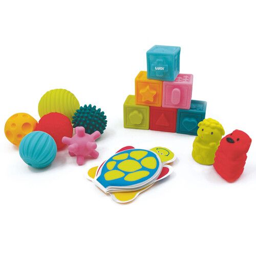 ludi sensorisch babyspeelgoed - ballen, blokken en badspeeltjes