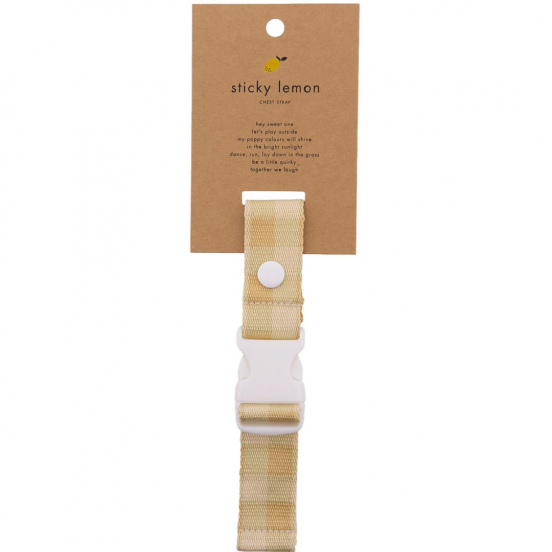 sticky lemon borstriem voor rugzak - colourblocking - gingham - vanilla sorbet