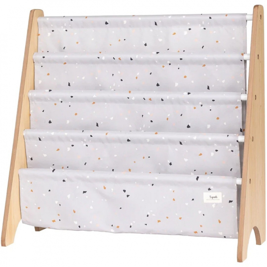 3 sprouts kinderboekenrek terrazzo light grey