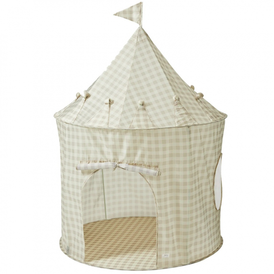 3 sprouts speeltent kasteel gingham beige