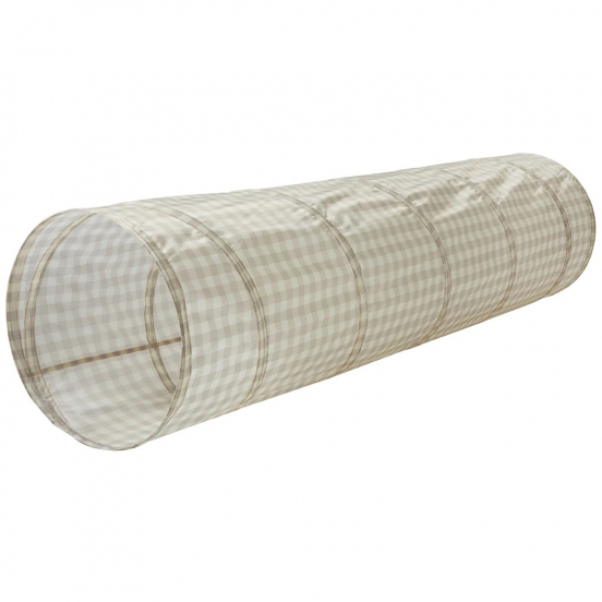 3 sprouts speeltunnel - gingham beige - 180 cm