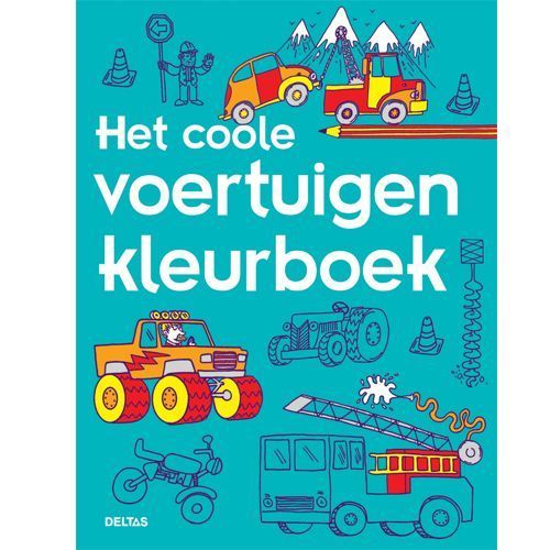 uitgeverij deltas het coole voertuigen kleurboek