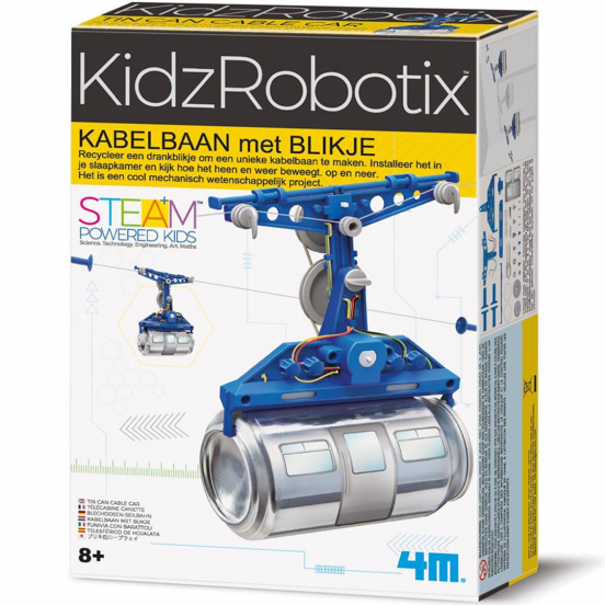 4m bouwset kabelbaan met blik