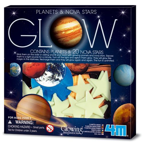 4m glow-in-the-dark planeten & sterren