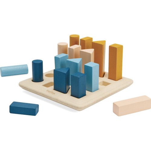 plan toys blokkenpuzzel geometrische vormen