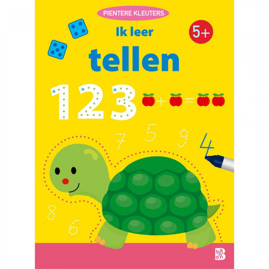 uitgeverij ballon uitwisboek ik leer tellen 123 5+