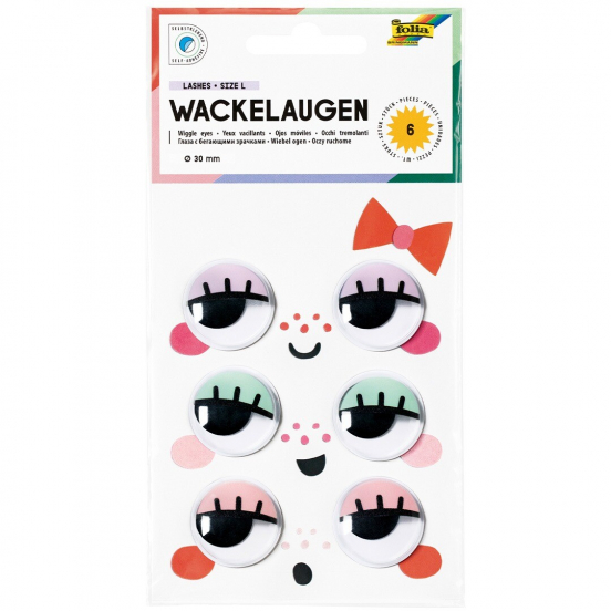 folia wiebelogen met wimpers - 6st