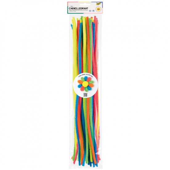 folia chenilledraad neon - 100st