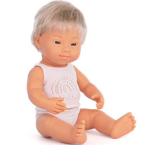 miniland babypop europees met het syndroom van Down - jongen - 38 cm