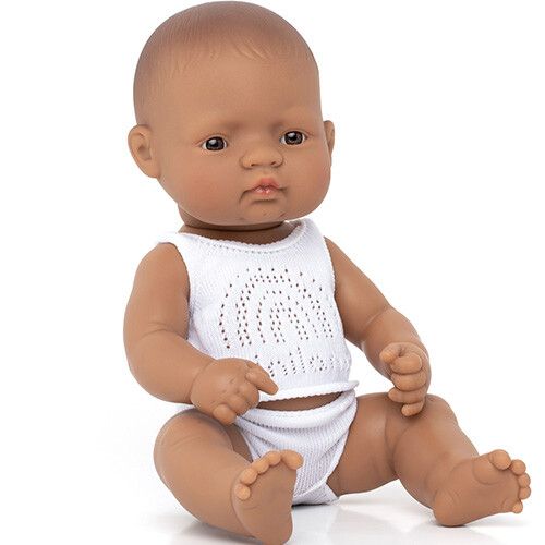 miniland babypop latin met ondergoed jongen - 32 cm