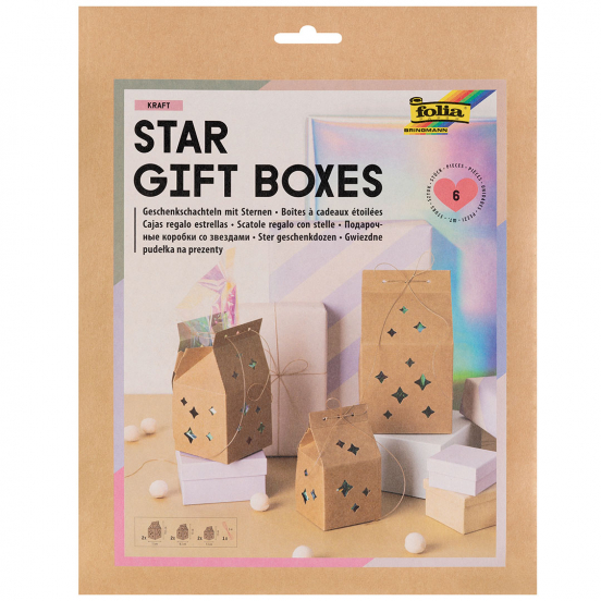folia cadeauzakjes star - 6st