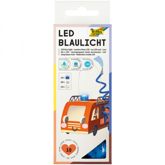 folia blauw zwaailicht voor lantaarn - 10st