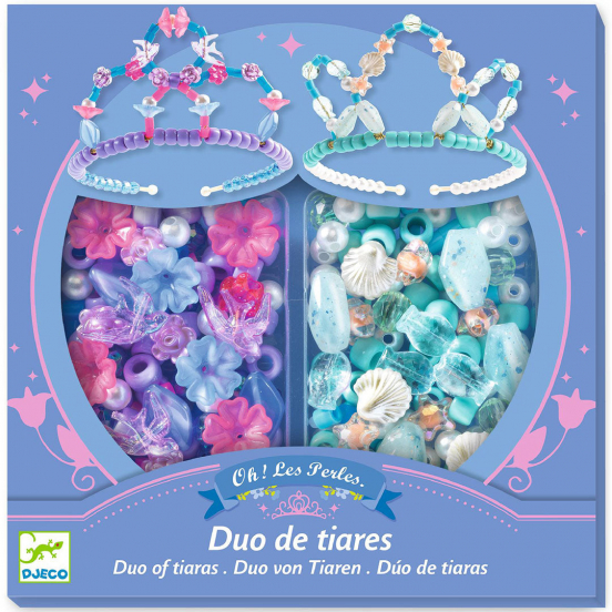 djeco knutselset tiara's - blauw