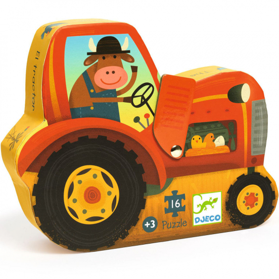 djeco puzzel tractor - 16st