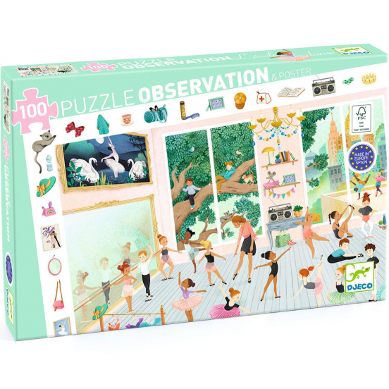 djeco observatiepuzzel de dansschool - 100st