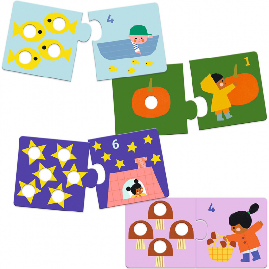 djeco puzzel duo - eerste cijfers - 12x2st