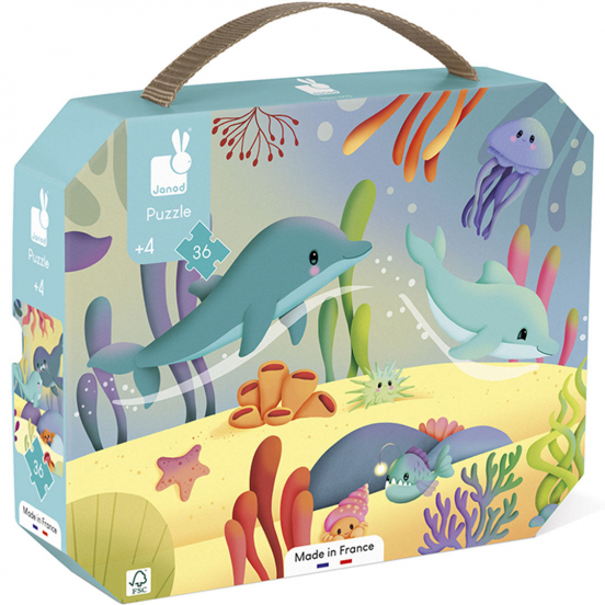 janod puzzel zeedieren - 36st