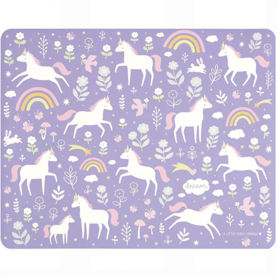 a little lovely company placemat unicorn dreams