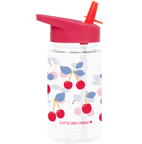 a little lovely company drinkfles met rietje - kersen - 450 ml