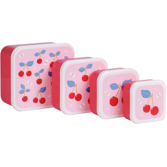 a little lovely company lunchbox set - kersen - 4st