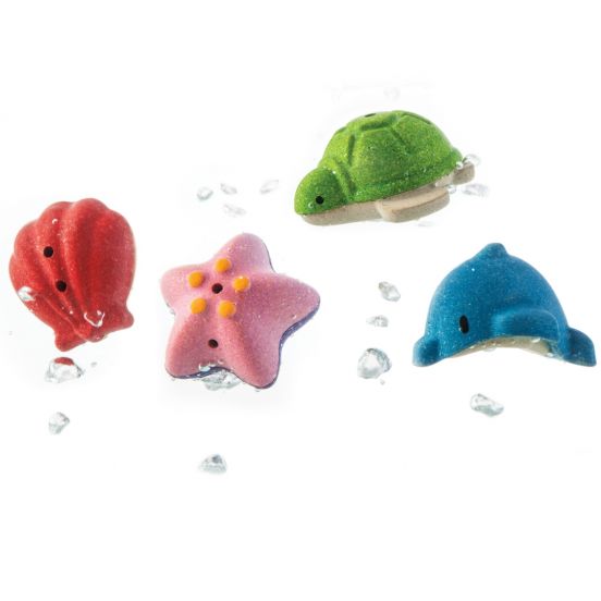 plan toys badspeelgoed zeedieren - 4st 