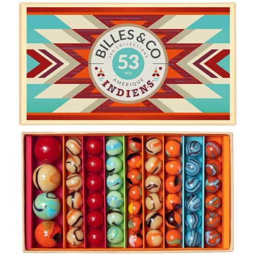 billes & co knikkers box - indiens - 53st
