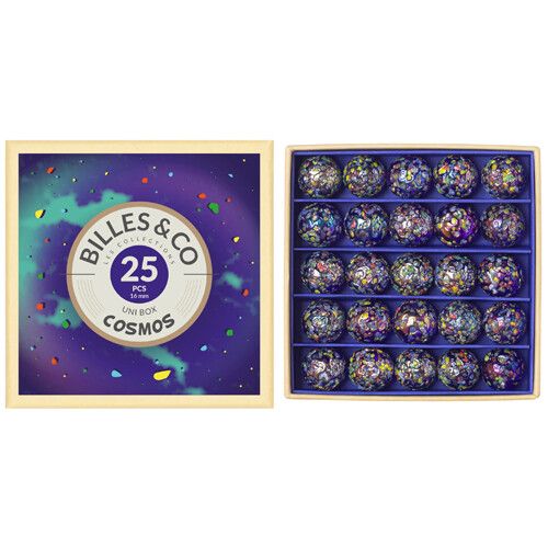 billes & co knikkers uni box - cosmos - 25st