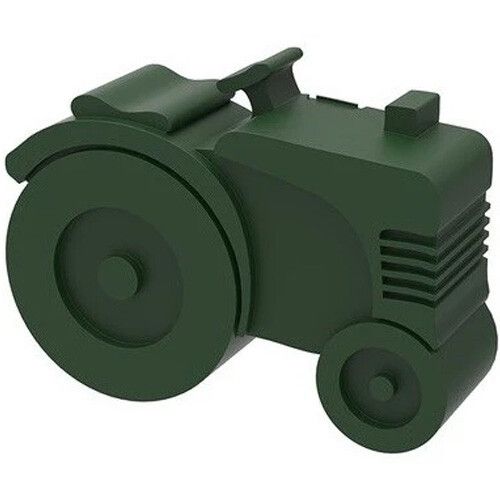 blafre lunchbox silhouet - tractor - donkergroen 