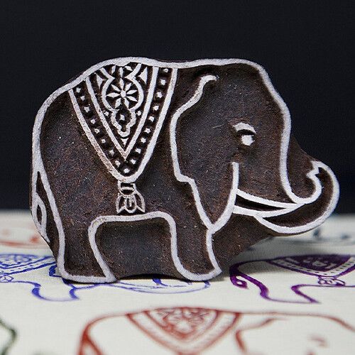 blockwallah blokstempel koninklijke olifant