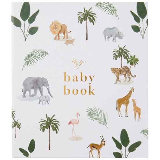 blush and gold invulboek my baby book - jungle