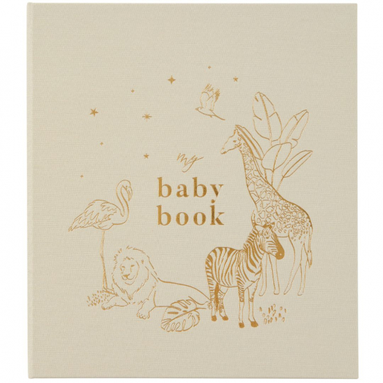 blush and gold invulboek my baby book - safari