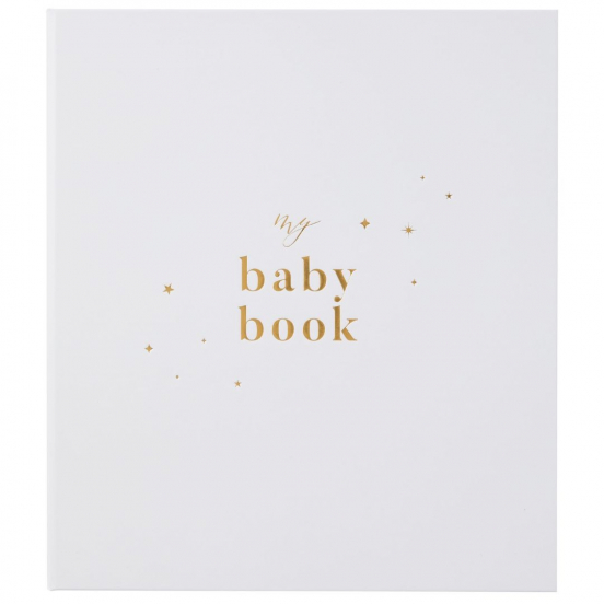 blush and gold invulboek my baby book - white