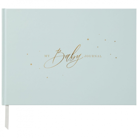 blush and gold invulboek my baby journal - aqua