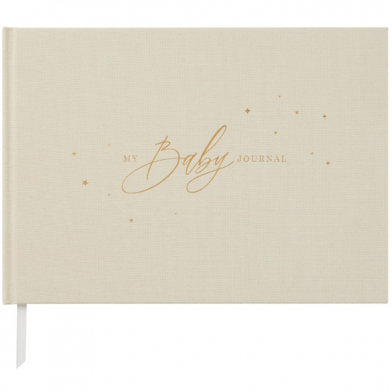 blush and gold invulboek my baby journal - ivory