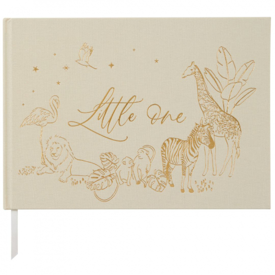 blush and gold invulboek my baby journal - safari
