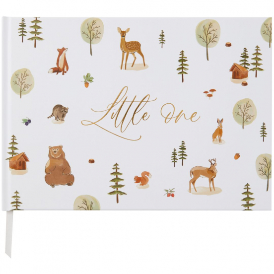 blush and gold invulboek my baby journal - woodland