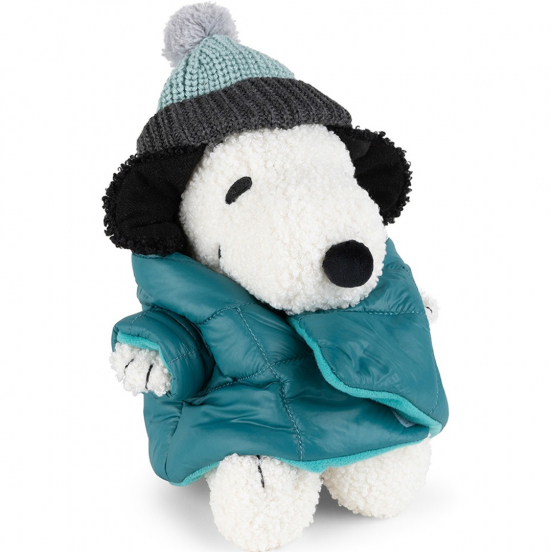 bon ton toys knuffelhond snoopy met jas - 20 cm