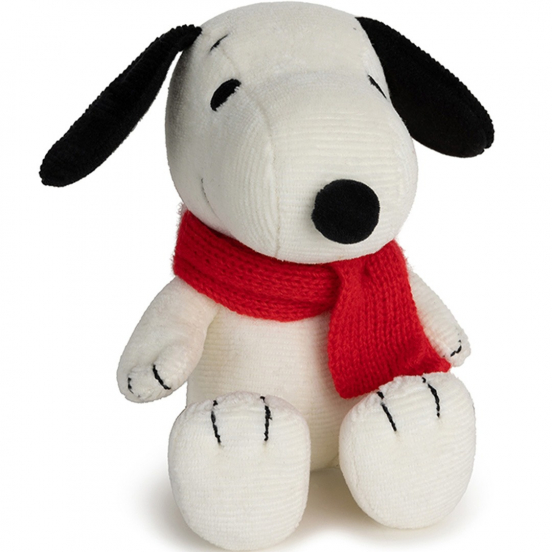 bon ton toys knuffelhond snoopy met sjaal - 17 cm