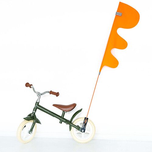 brave & safe fietsvlag dragon tail - oranje