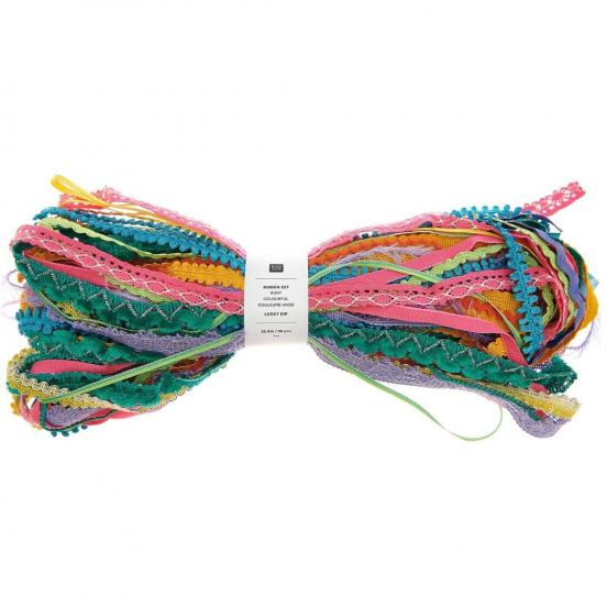 bundel linten - lucky dip colorful - 30st