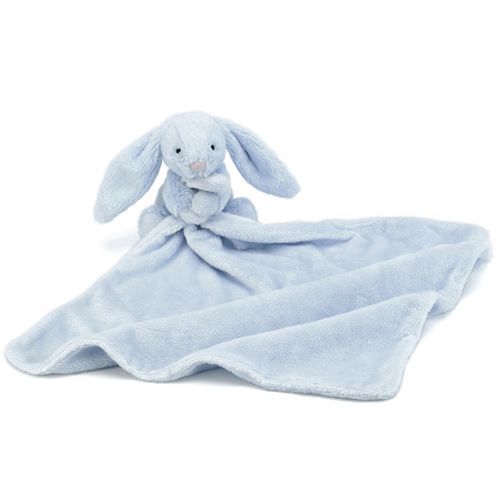 jellycat bashful blue bunny knuffeldoek - 33 cm