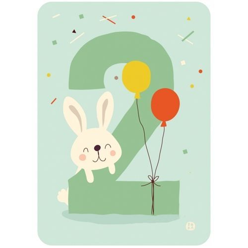 by bora verjaardagskaart - konijn